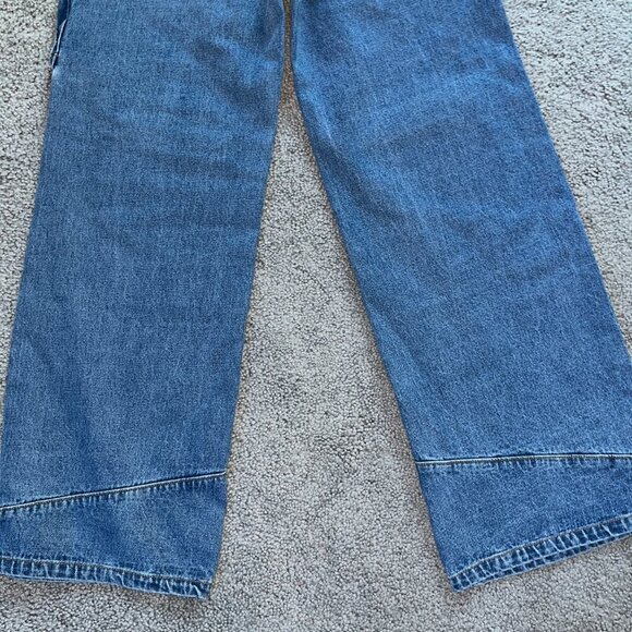 LIQUID LAGOON Y2K WIDE LEG DENIM JNCO STYLE  HEAVY BAGGY SKATER JEANS 30/32 - Picture 9 of 14